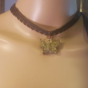 16" rubber butterfly choker handmade by me